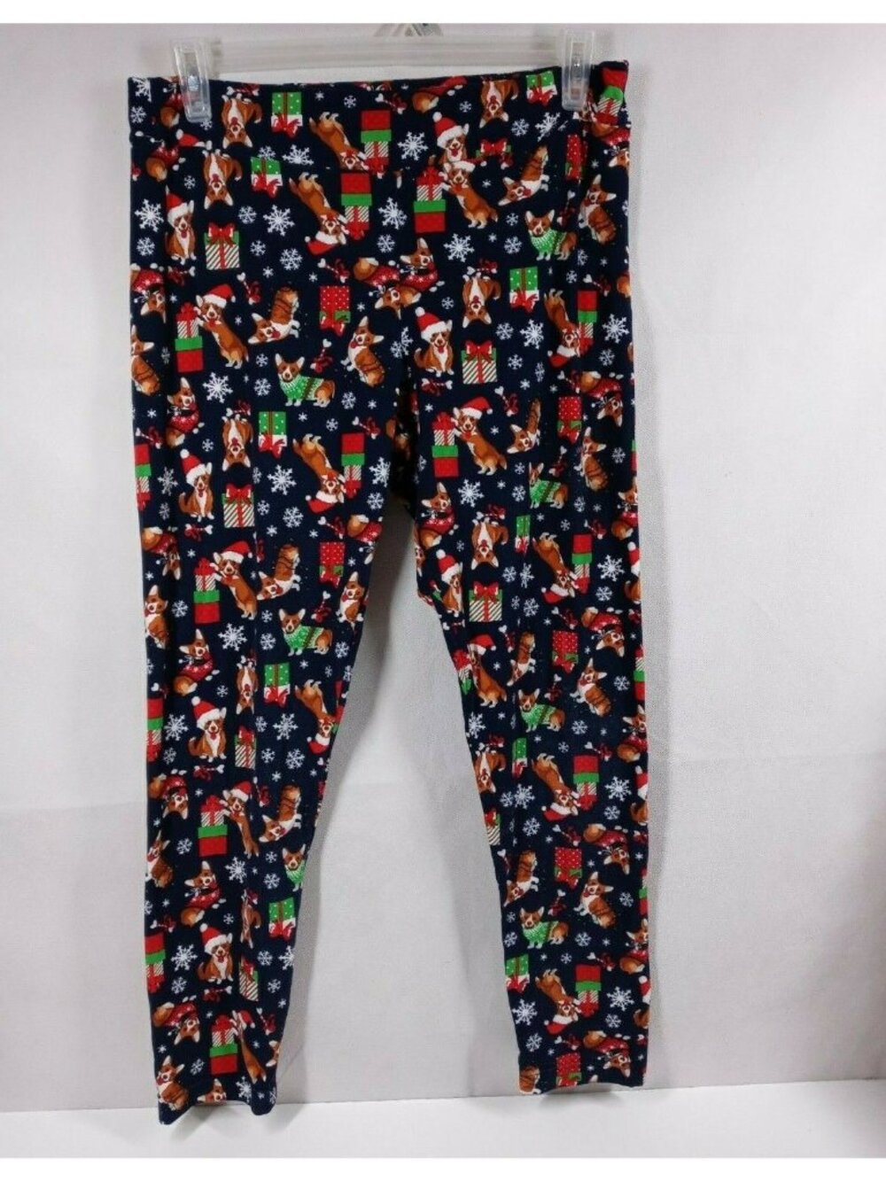 Time & True Women's Leggings With Dogs & Presents Design Size XL